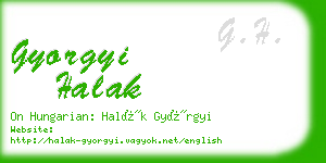 gyorgyi halak business card